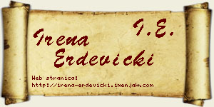 Irena Erdevički vizit kartica